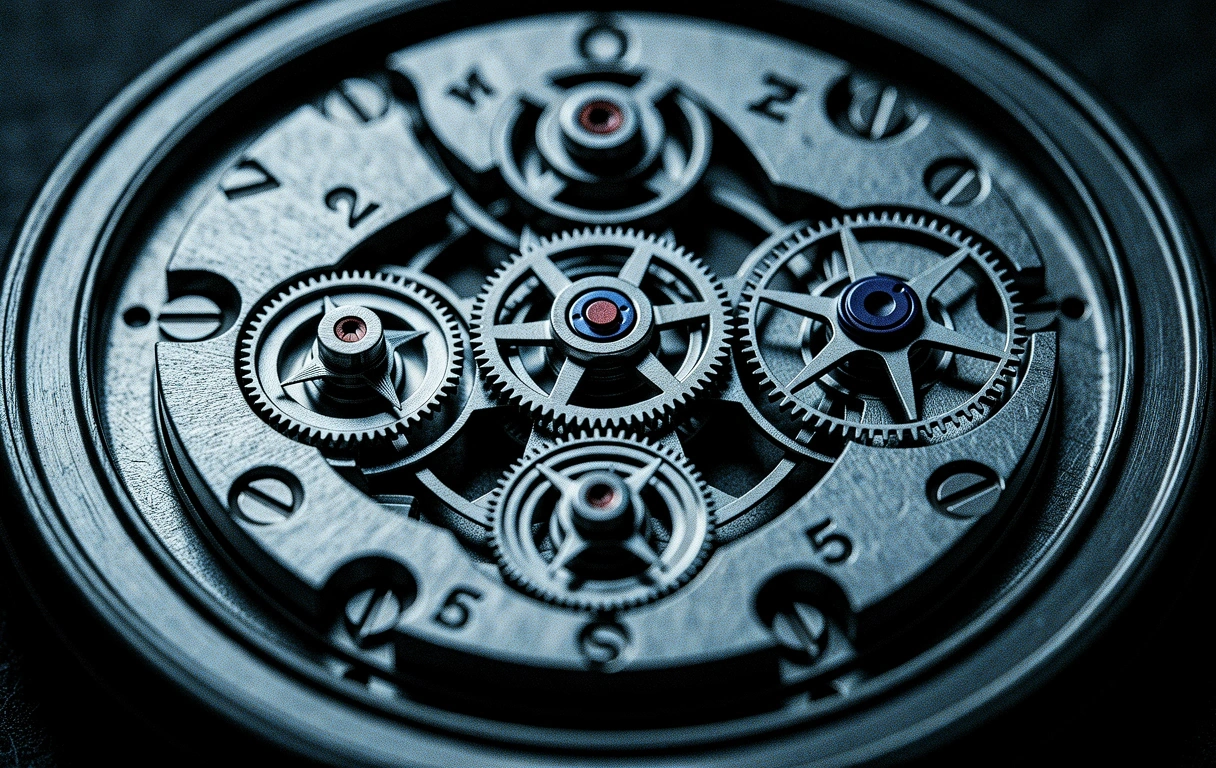 Präzises Uhrwerk Detail